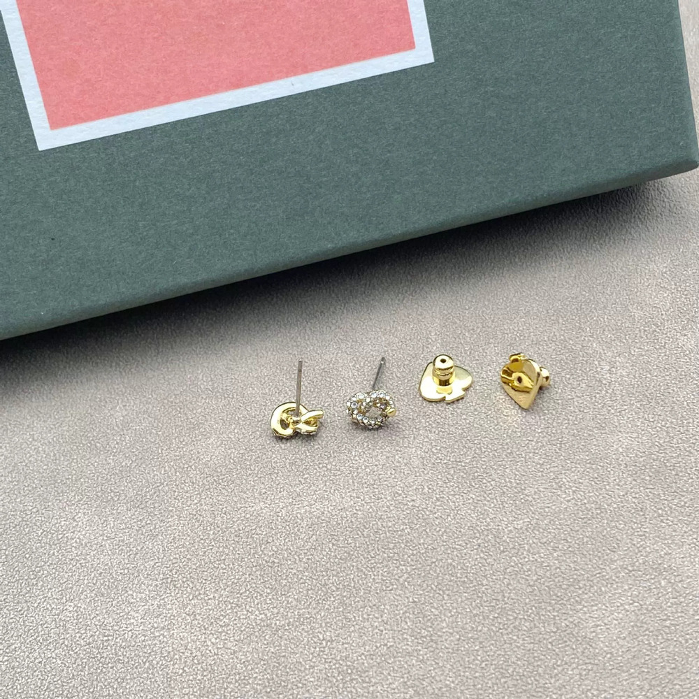 kate spade Full Diamond Knot Heart Petite Stud Earrings - Picture 5 of 6